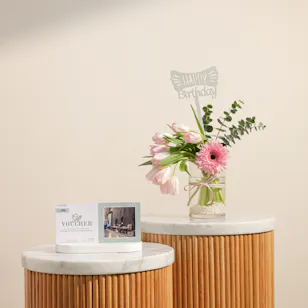 Joyous Hands Spa Gift Voucher | Birthday Flowers Vase