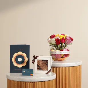 Floward 35 BHD Card | Ghazl Chocolatier Chocolate Box and Flowers