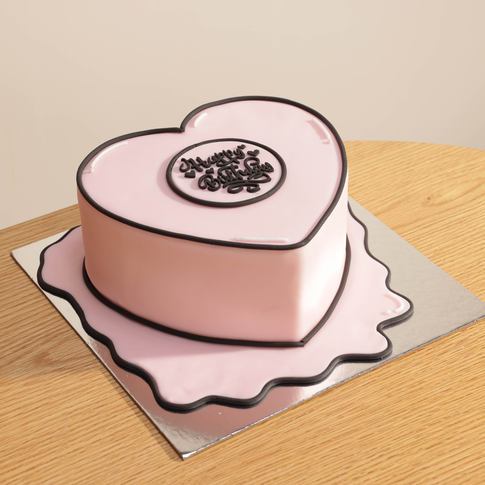 Floward Happy Birthday Pink Heart Cake