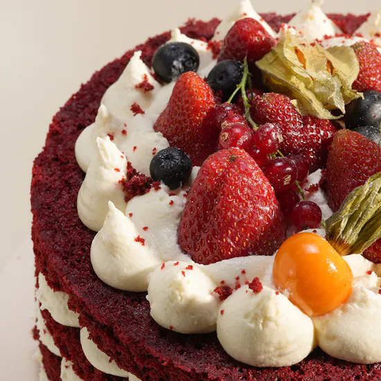 Secrets Fruity Red Velvet Cake