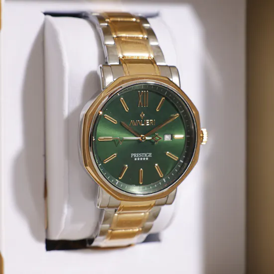 Avalieri Prestige Men's Quartz Green Dial Watch