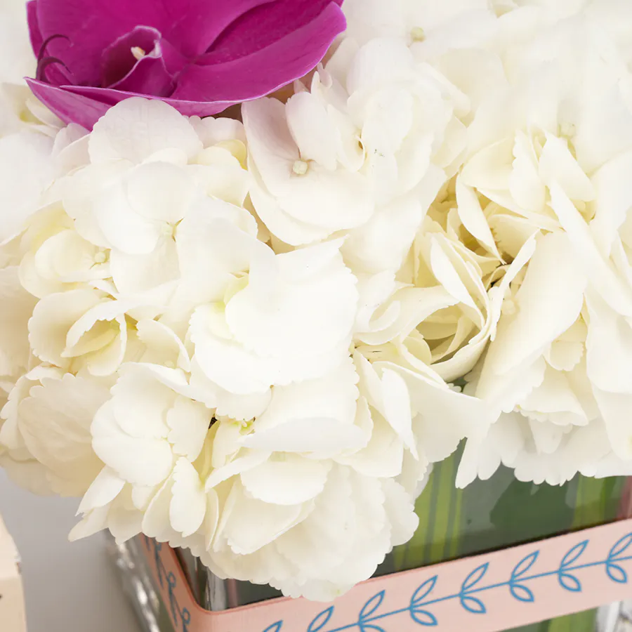 Chunk Cake with Soft Blooms Vase 2