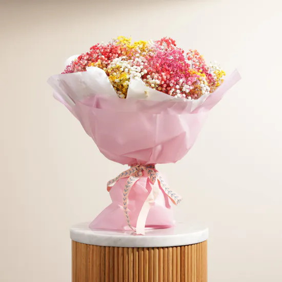 Birthday Colourful Gypsophila | Flowers Bouquet