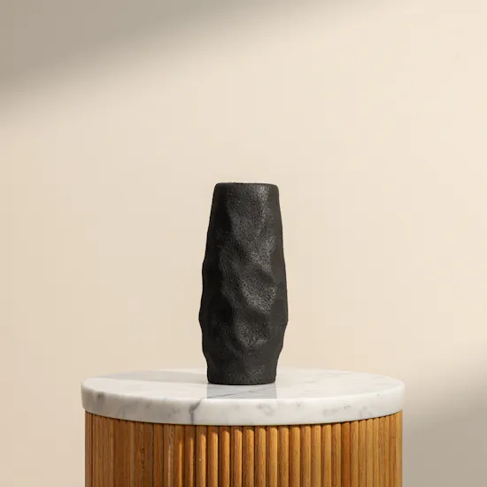 Nno Organica Black Large Rough Vase