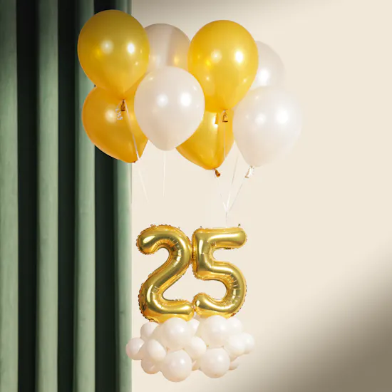 Balloonizer Customized Gold Double Number Balloons
