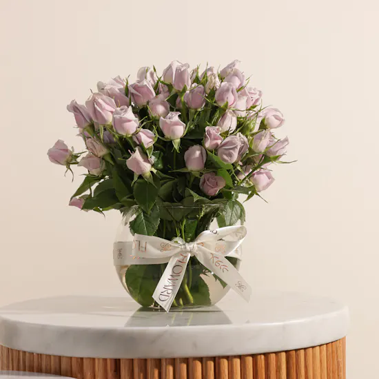 Mubkhar Reed Diffuser | Purple Baby Roses Vase