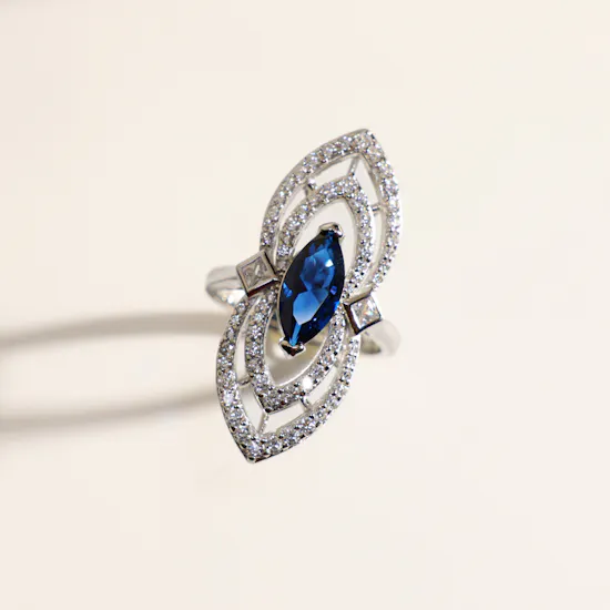 Floward Blue Reem Al Ghazal Women's Ring | Size 9