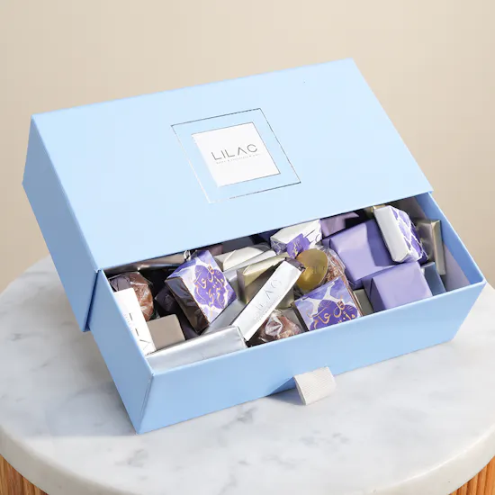 Lilac Eid Wrapped Chocolate Box