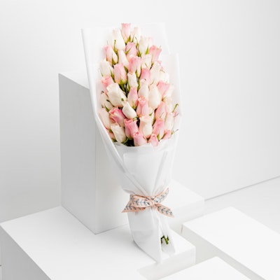 Light Pink Bouquet | White Wrap