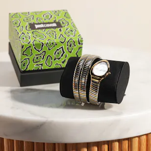 Just Cavalli Double Wrap Gold & Silver Women Watch 