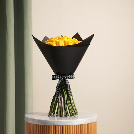 Yellow Roses Bouquet | 35 Flowers