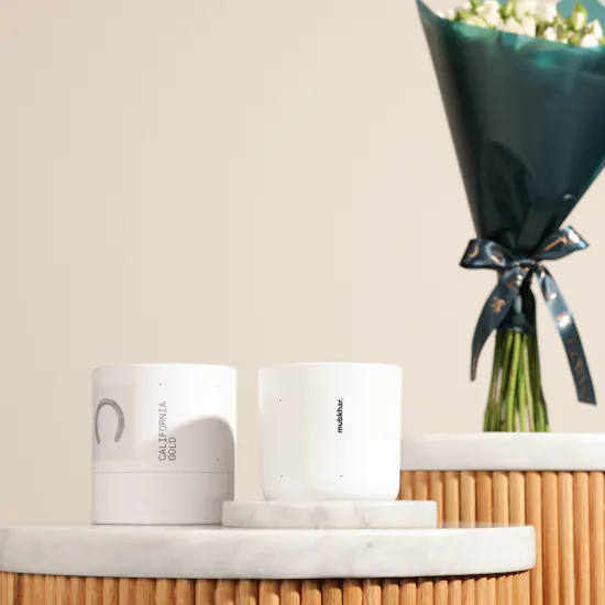 Mubkhar California Gold Scented Candle | Radiant Wellness Flower Bouquet