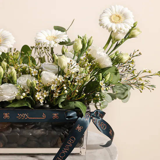 Floward Birthday Cake | White Blooms