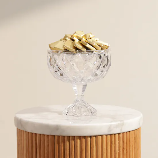 Floward Golden Chocolate Glass Bonbonniere