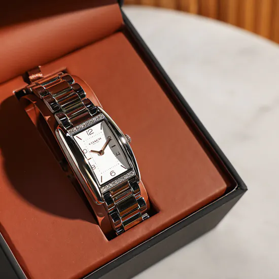 Coach Reese Silver and Gold Women’s Watch | Delicate Flowers