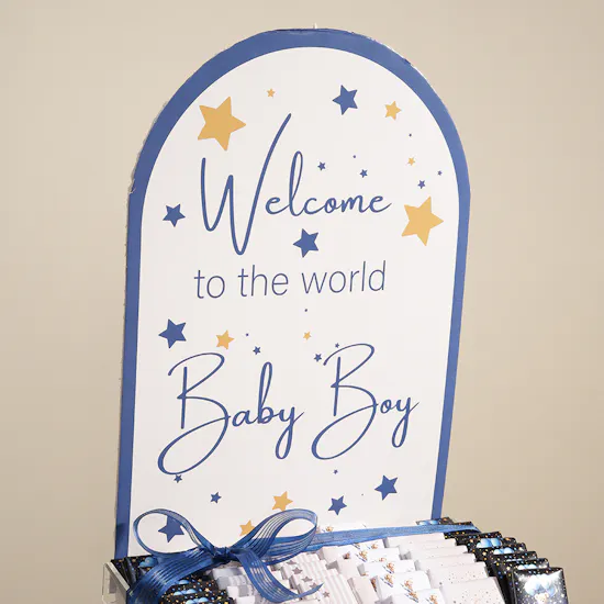 Bousheyeh Celestial Welcome for a Baby Boy Chocolate Tray
