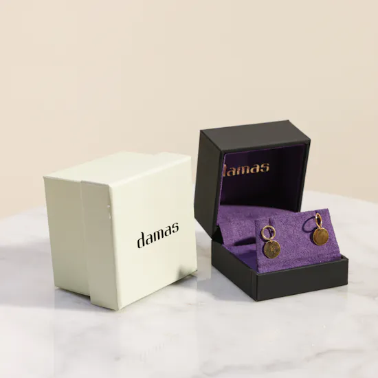 Damas Gold Galeria Disc Earrings