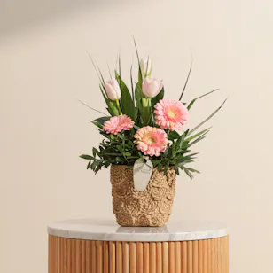 Whispering Pink Garden Vase