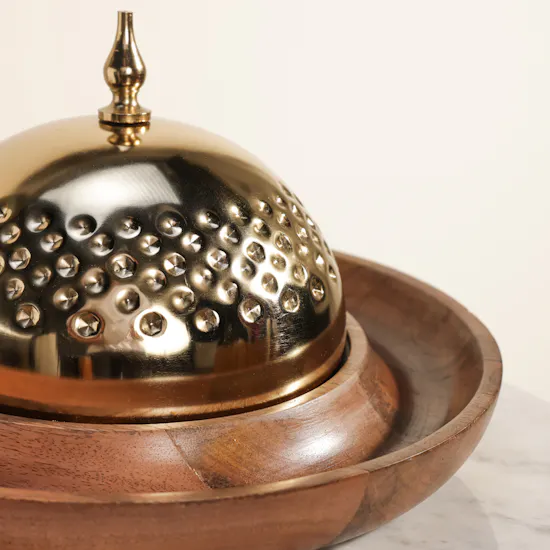 Nuts and More Guriabah Royal Wooden Tray with Golden Lid