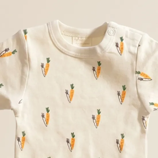 Baby Bella Organic Cotton Carrot Baby Girl Body Suit