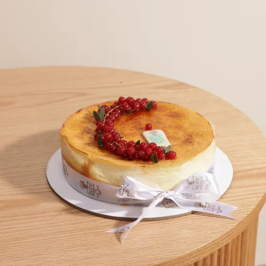 Rose Ribbon Crème Brûlée Cake