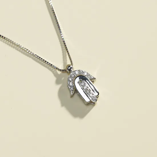Izmirian Diamond Hamsa Gold Necklace