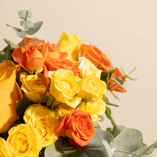 Golden Glow Flowers Vase