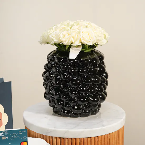 Floward Card 100 USD | Ivory Halo Flower Vase