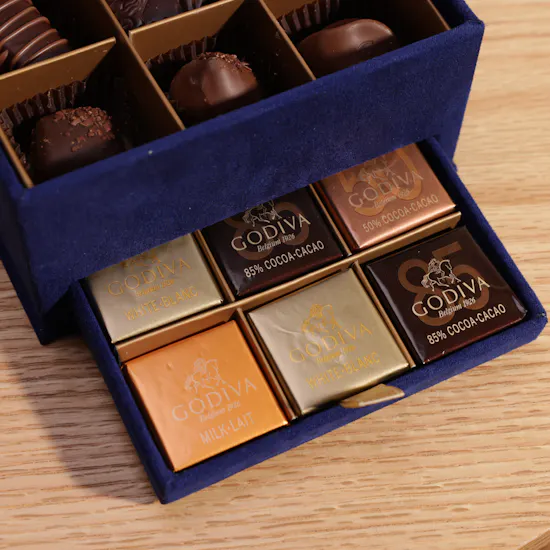 Godiva Mini Navy Blue Royal Chocolate Box