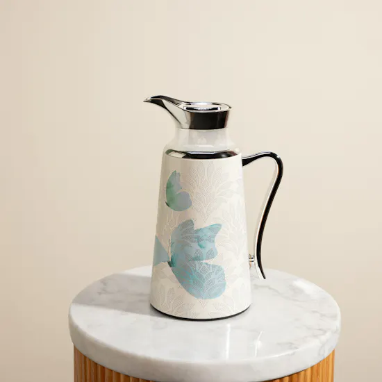 Otantik Veloura Tea and Coffee Blue and Silver Vacuum Flask