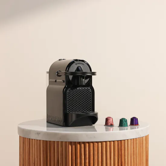 Nespresso Inissia Black Coffee Machine with Capsules