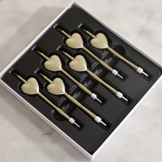 Chama Gold Heart Shaped Candles | 6 Candle