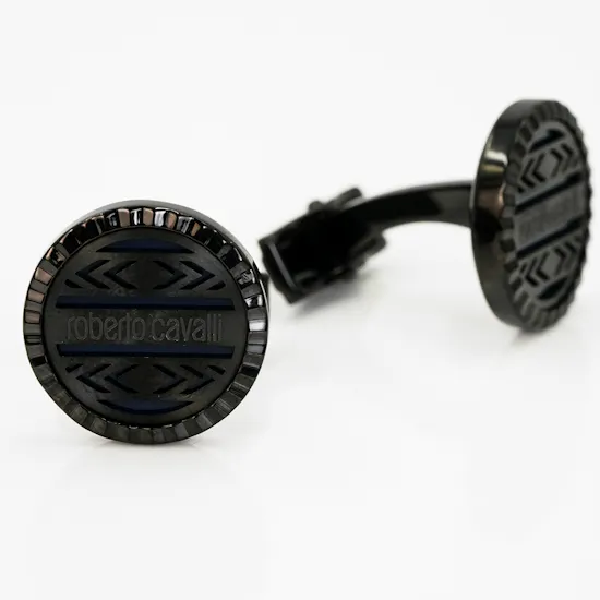 Roberto Cavalli Black & Blue Cufflinks