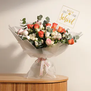 Cheerful Back to School Flowers Bouquet 