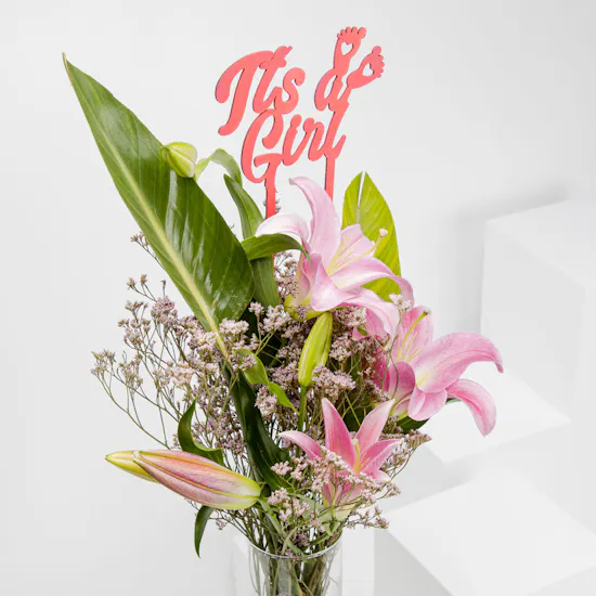 Pink Lilies Vase