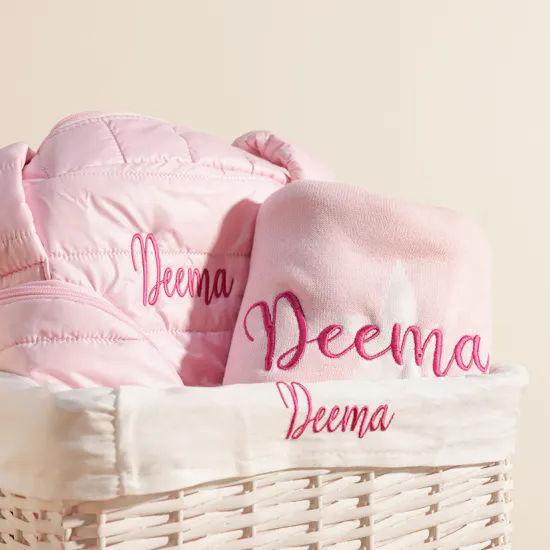 Belovedone Personalize Bag and Blanket Gift Set | Pink