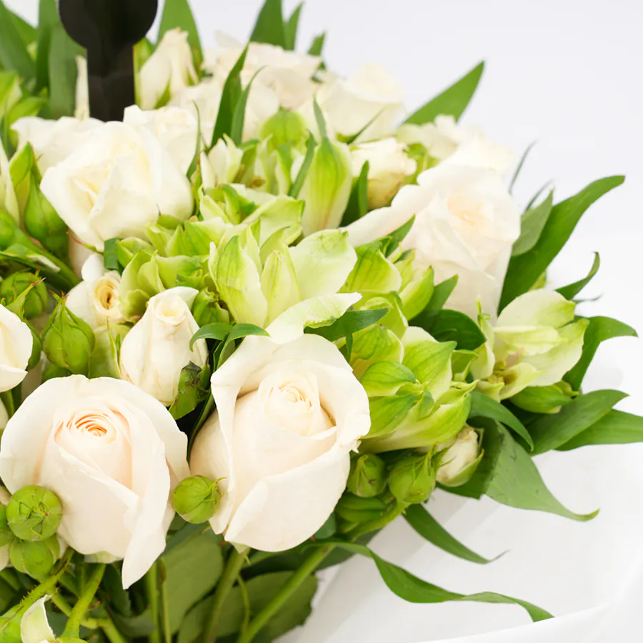 Abucci Small Chocolate Box with Get Well Soon Blooms Bouquet 6