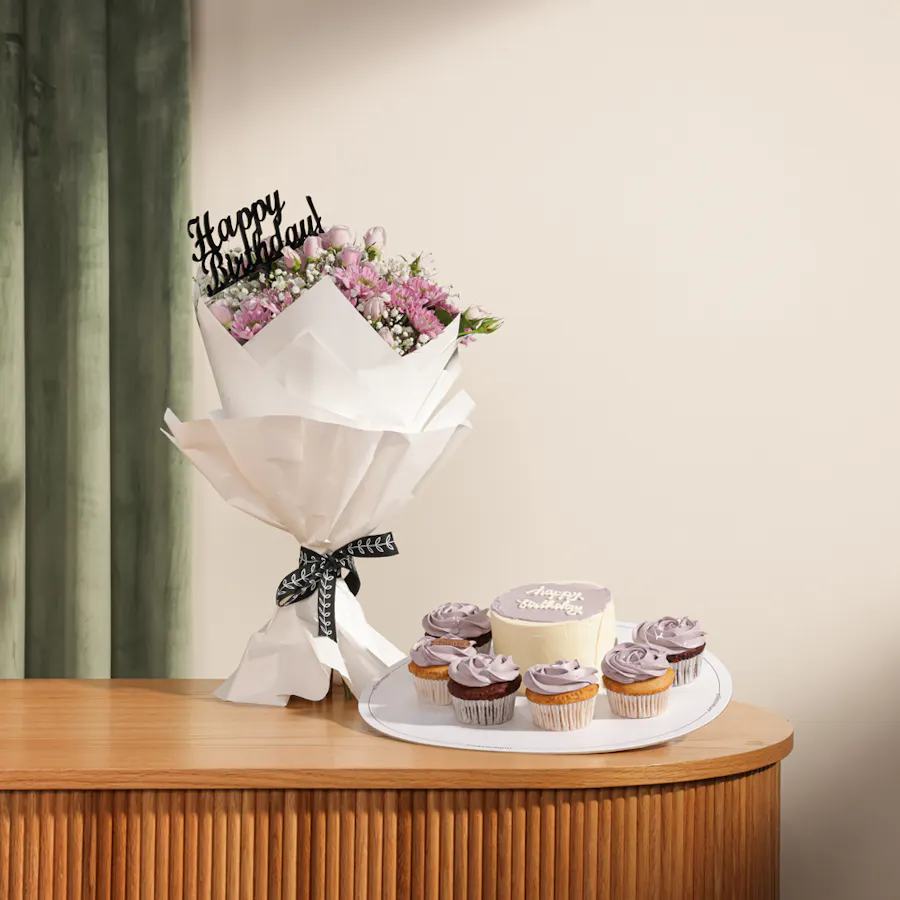 Millesaveurs Cake and Cup Cakes | Birthday Flowers 1