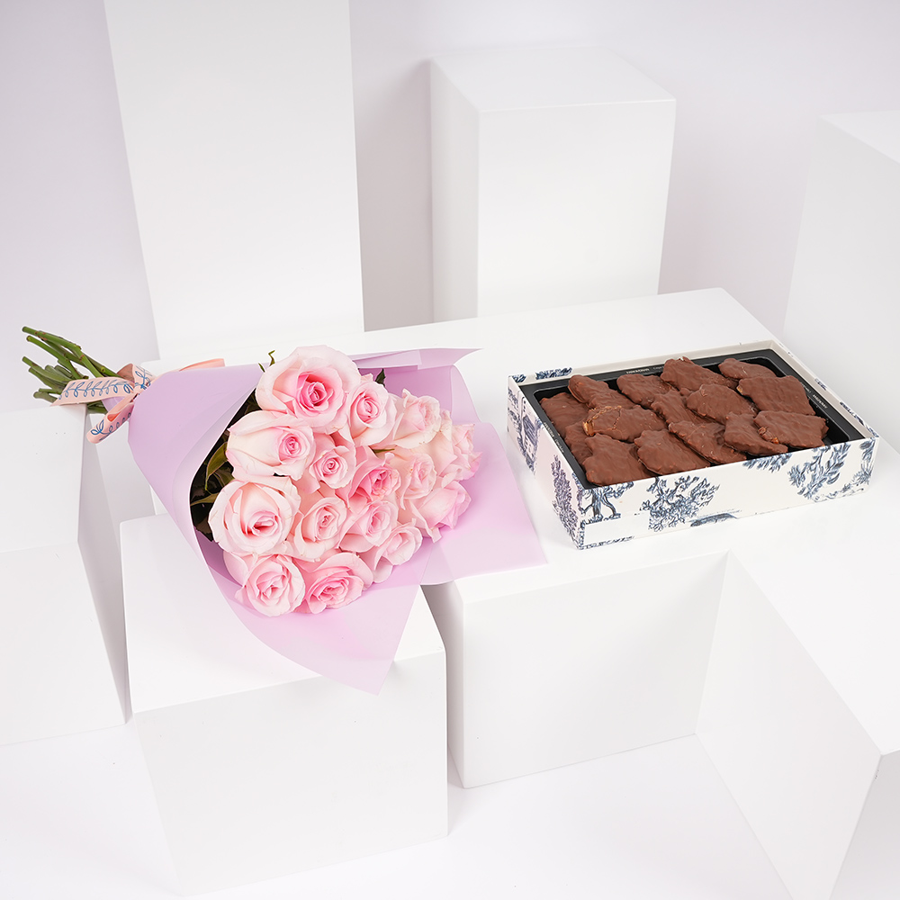 صندوق شوكولاته كريب دولسي من هنوفيرين | الجوري الوردي