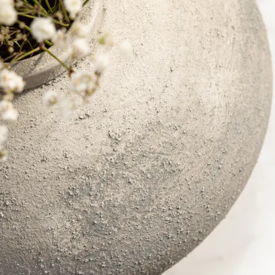 Ukiyo White Gypsophila Rustic Roots Vase