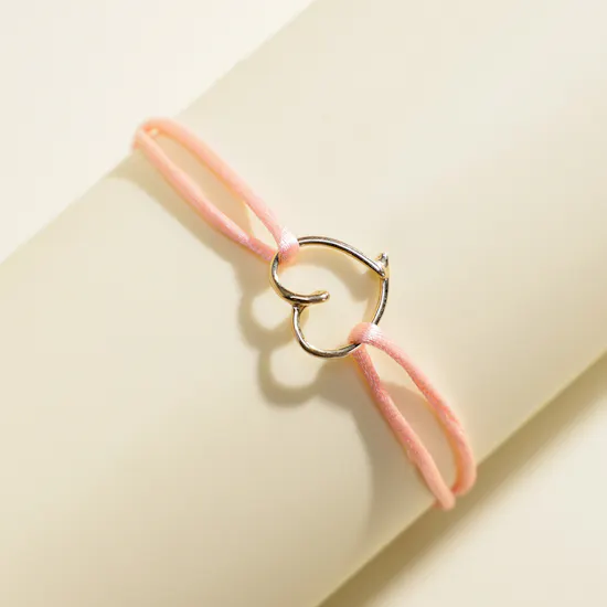 Leïa K. Solid Heart Cord Bracelet
