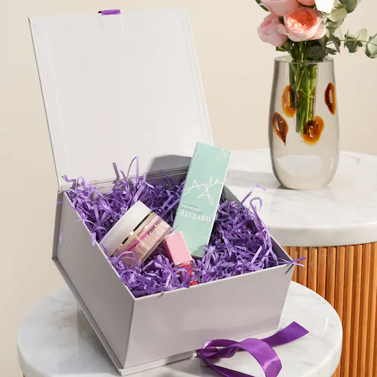 Ayla Naturals Purple Skin Care Kit | Spark Flower Vase