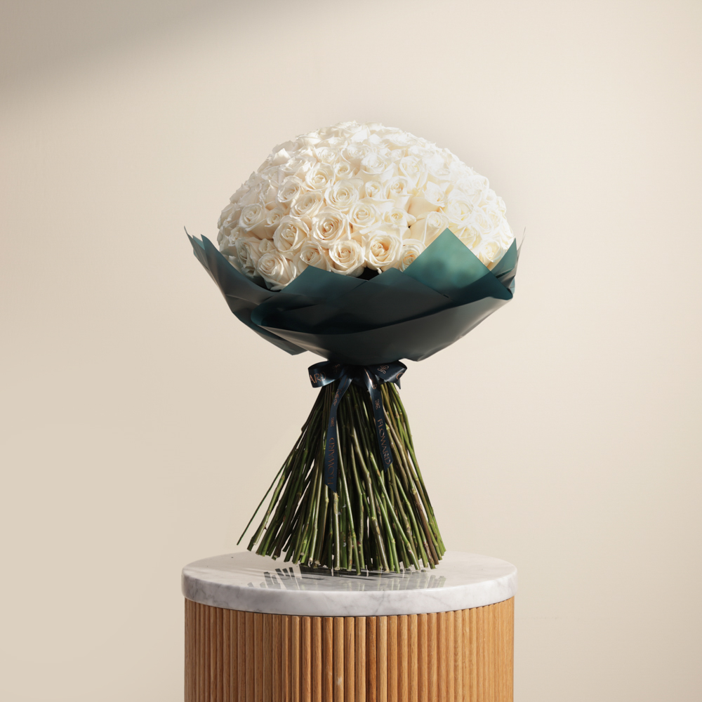 باقة سعادة ثلجية | 150 جوري