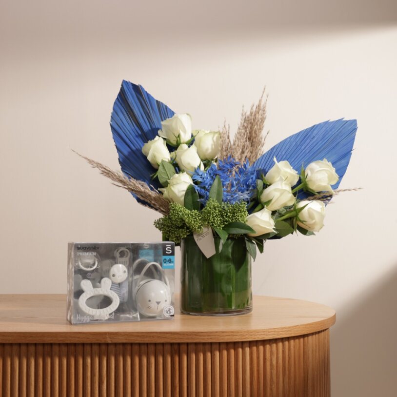 مجموعه هدايا للمولود من سوافينكس | مزهريه انيقه