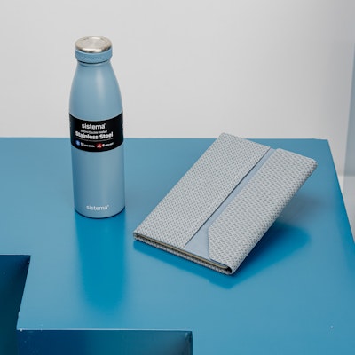 ATOM Baby Blue Notebook and Sistema Bottle