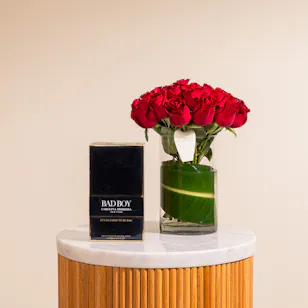 Carolina Herrera Bad Boy EDT | 20 Red Roses