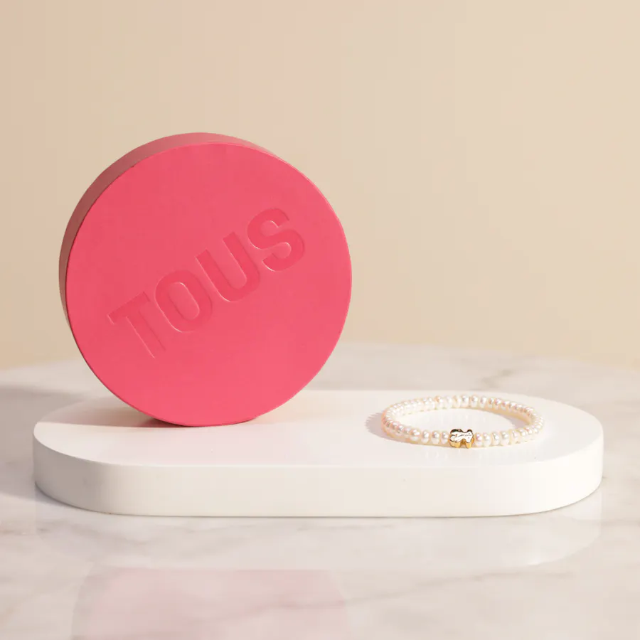 Tous Gold Cultured Pearls Bracelet  2