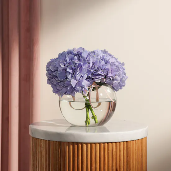 Purple Hydrangea Vase