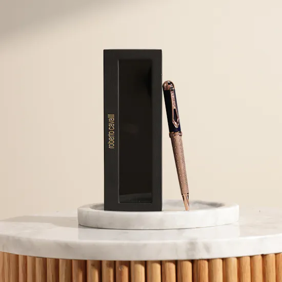 Roberto Cavalli Rose Gold and Black Pen