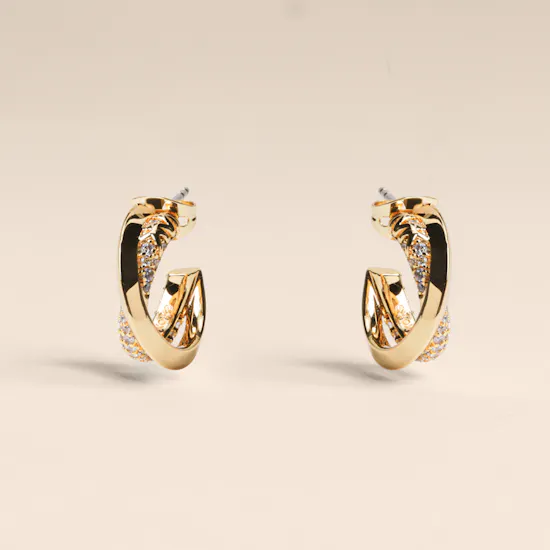 Michael Kors Mini Harlowe Pavé Gold Tone Watch With Jewelry Set